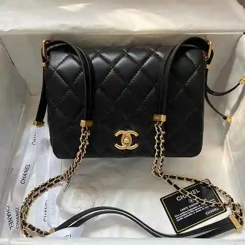 Bolso de cartero Chan Chanel hecho de material de lona importado, bolsa de regalo de entrega de alta