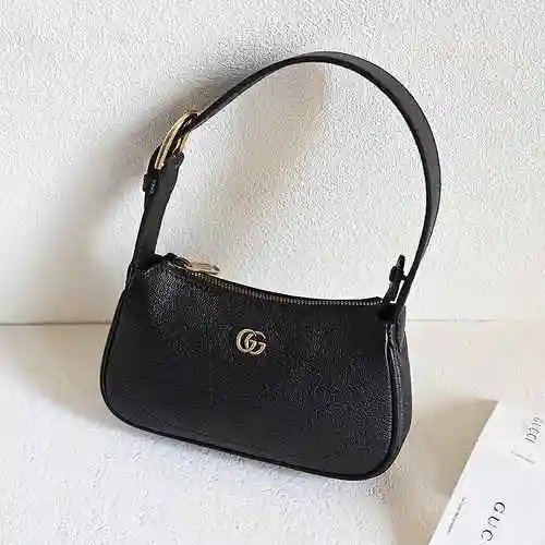 Bolsa para axila GUCCI hecha de material de lona importado, bolsa de regalo de entrega de alta calid