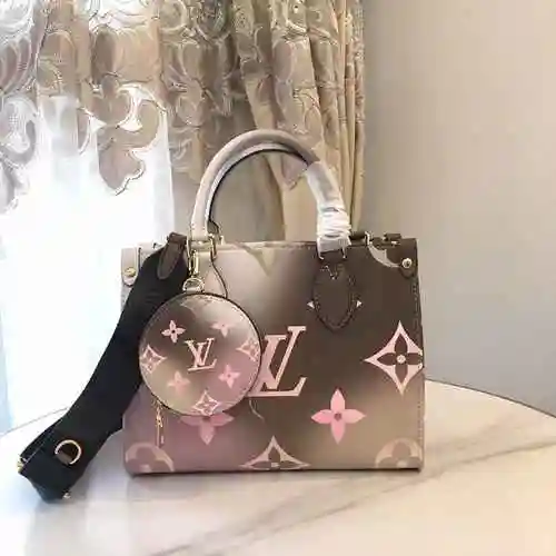 Bolso LV hecho de material de lona importado, bolsa de regalo de entrega de alta calidad, tamaño fac