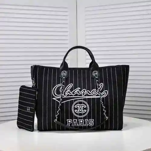 Bolso de hombro Chan Chanel hecho de material de lona importado, bolsa de regalo de entrega de alta 