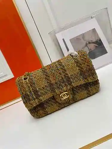 Bolso de hombro con cadena Chan Chanel hecho de material de lona importado, bolsa de regalo de entre