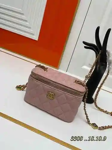 Bolsa de maquillaje Chan Chanel hecha de material de lona importado, bolsa de regalo de entrega de a