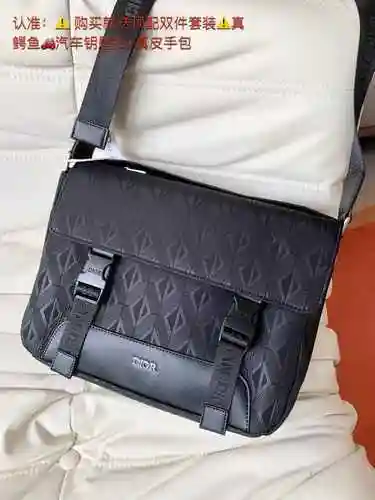 Bolso bandolera exclusivo para hombre DIOR hecho de material de lona importado, bolsa de regalo con 