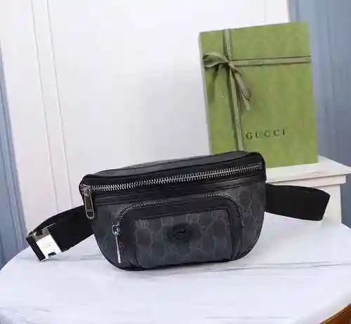 Riñonera GUCCI hecha de material de lona importado, bolsa de regalo de entrega de alta calidad, tama