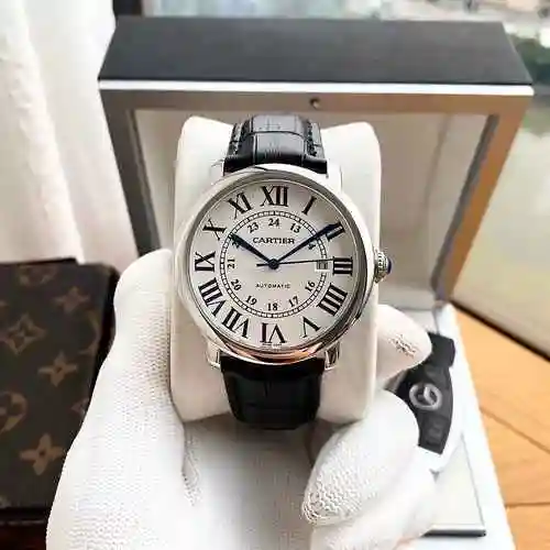 Reloj Cartier para hombre combinado con movimiento mecánico original completamente automático Caja d