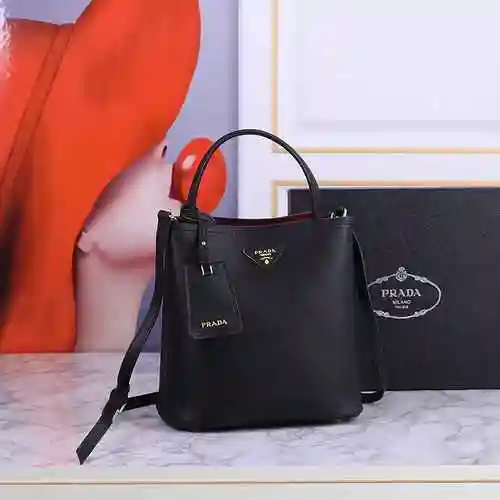 Bolso tipo cubo PRADA hecho de material de lona importado, bolsa de regalo para entrega de alta cali
