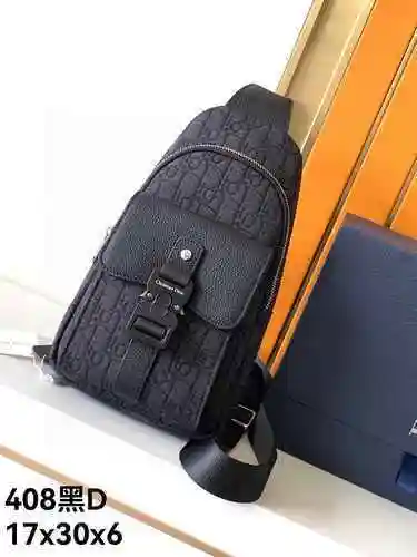 Bolso de pecho exclusivo para hombre DIOR hecho de material de lona importado, bolsa de regalo con e