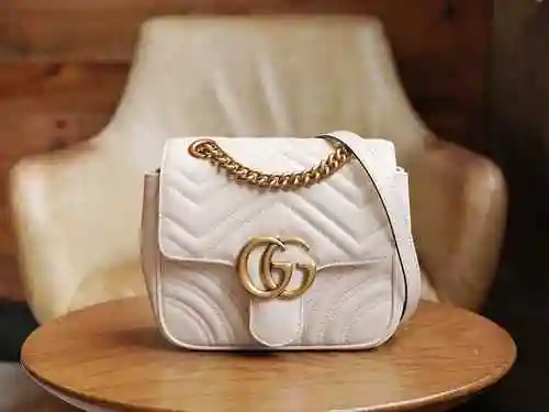 El bolso de cadena GUCCI adopta una versión de réplica de alta gama de cuero original importado de p