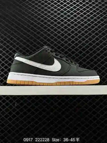 4 Nike SB Dunk Low Pro ISO Naranja Negro Raw Rubber Zapato de skate de caña alta y baja. Saludos a S