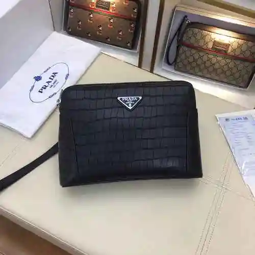 Bolso Exclusivo para Hombre PRADA Hecho de Material de Lona Importada, Bolsa de Regalo con Entrega d