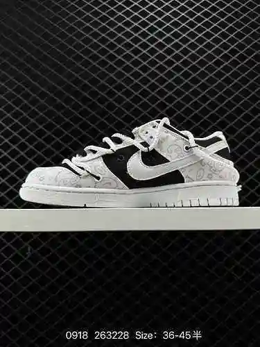 4 Nike SB Dunk SCRAP Zapatos casuales con amortiguación de aire Dunk Costuras coloridas Versión de m