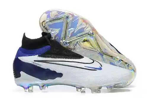 (Arrival) Nike High Top Phantom GX White Black Blue Electroplated Double Layer Waterproof Fish Silk 