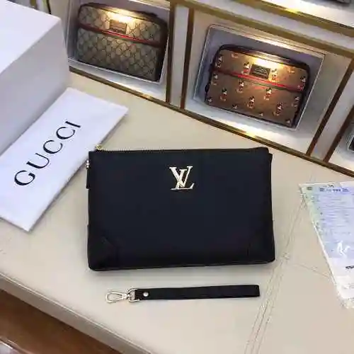 Bolso exclusivo para hombre LV hecho de material de lona importado, bolsa de regalo de entrega de al
