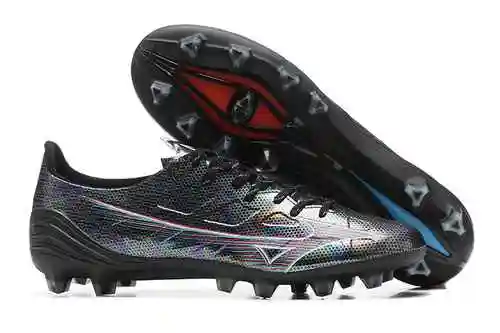 Arrival) Mizuno Knitted Black Red FG Football Shoe Mizuno a Japan39-45