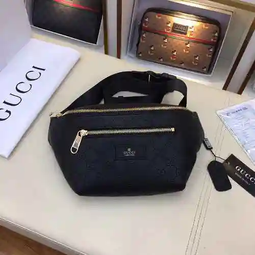 Riñonera exclusiva para hombre GUCCI hecha de material de lona importado, bolsa de regalo con entreg