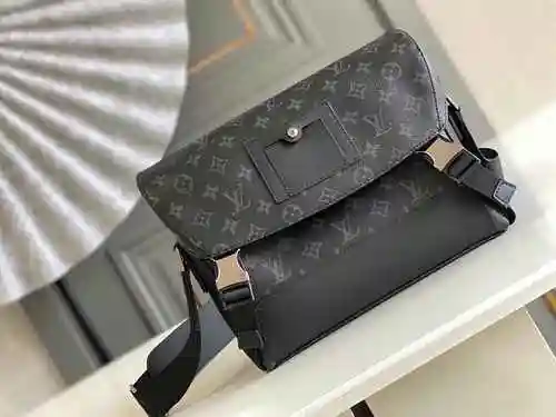 Bolso de cartero exclusivo para hombre LV hecho de material de lona importado, bolsa de regalo de en
