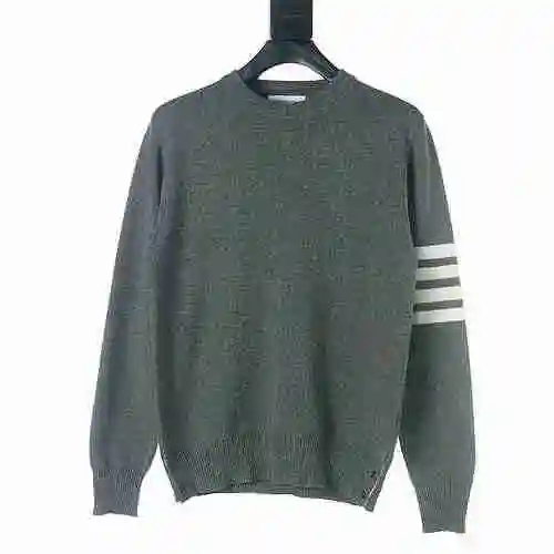 Tom Brown TB 20FW Classic Four Bar Five Button Crew Neck Sweater