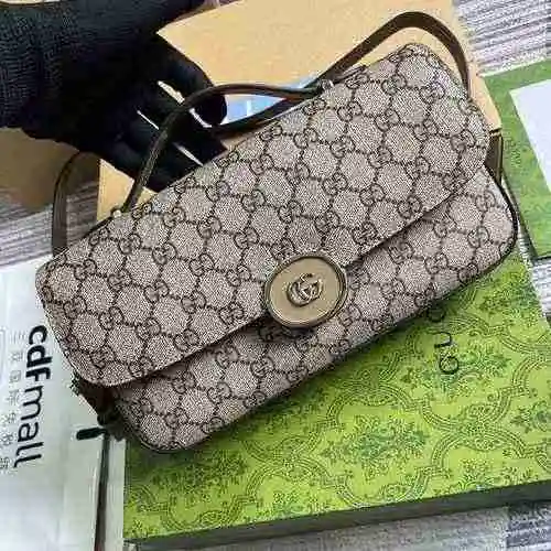 El bolso de hombro GUCCI adopta cuero original importado de alto nivel y una versión réplica de alta