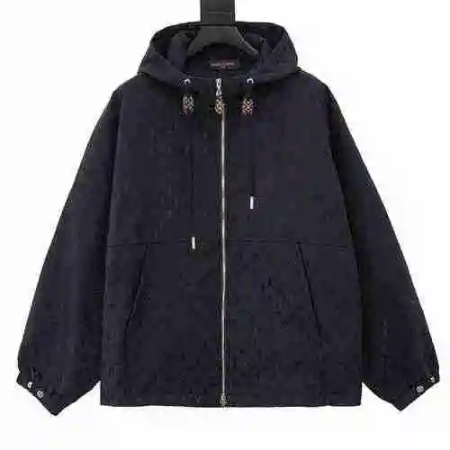 1V AOP JACQUARD ZIP TRENCH JACKET