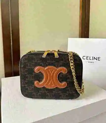 CEL Celine Chain Bag adopta cuero original importado de alto nivel y una versión de réplica de alta 