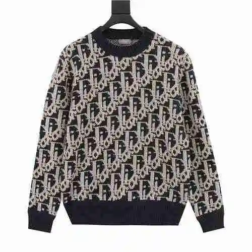 CD 22 New All Over Jacquard Round Neck Sweater