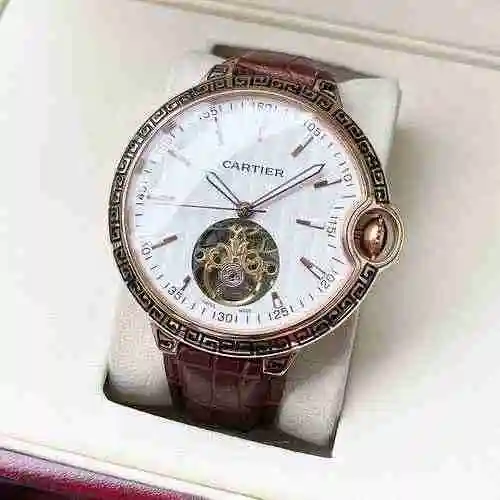 Reloj Cartier para hombre combinado con movimiento mecánico original completamente automático Caja d