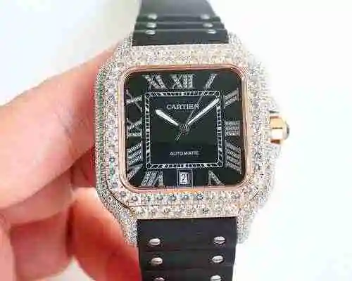 Reloj Cartier para hombre combinado con movimiento mecánico original completamente automático Caja d