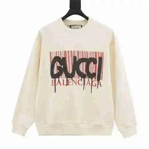 Blcg x G family co branded logo foam printed round neck sweater