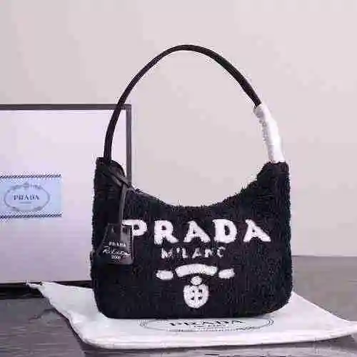Bolsa para axilas PRADA hecha de material de lona importado, bolsa de regalo de entrega de alta cali