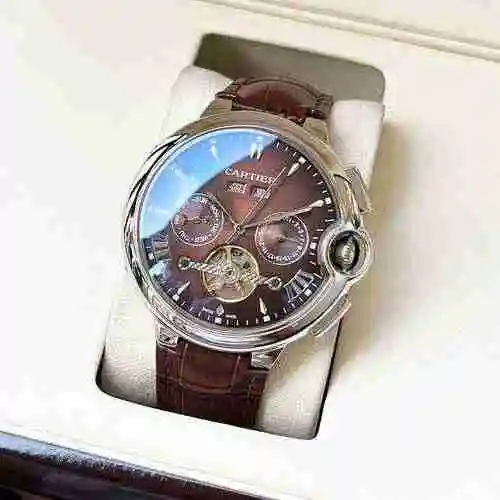 Reloj Cartier para hombre combinado con movimiento mecánico original completamente automático Caja d