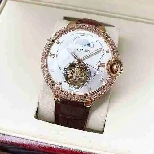 Reloj Cartier para hombre combinado con movimiento mecánico original completamente automático Caja d