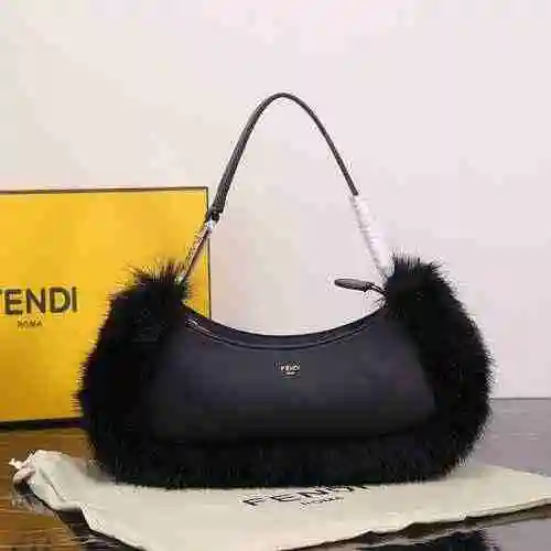 FENDI Bolso para axilas Fendi hecho de material de lona importado, bolsa de regalo de entrega de alt