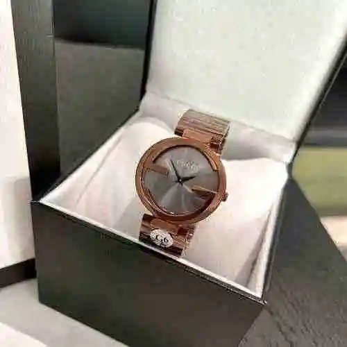 Reloj Gucci para mujer con movimiento mecánico original totalmente automático, caja de acero de prec