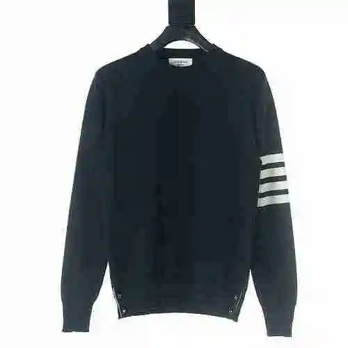 Tom Brown TB 20FW Classic Four Bar Five Button Crew Neck Sweater
