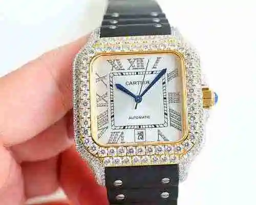 Reloj Cartier para hombre combinado con movimiento mecánico original completamente automático Caja d