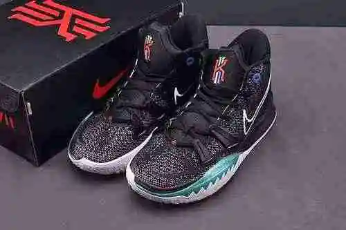 Nike Kyrie 7 Pre Heat Ep Irving 7ma Generación Negro y Blanco Verde CQ9327 002