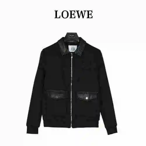 Loe * we/Loewe 23Fw Collar Collar Collar Collar Jacket Coat