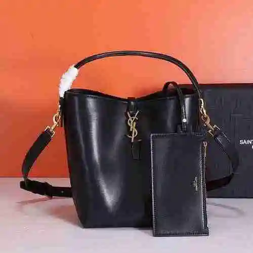 Bolso de hombro YSL Saint Laurent hecho de material de lona importado, bolsa de regalo de entrega de