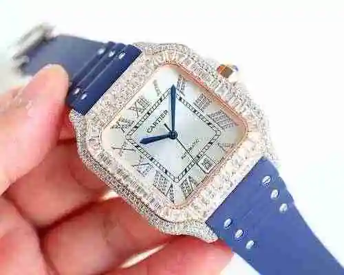 Reloj Cartier para hombre combinado con movimiento mecánico original completamente automático Caja d