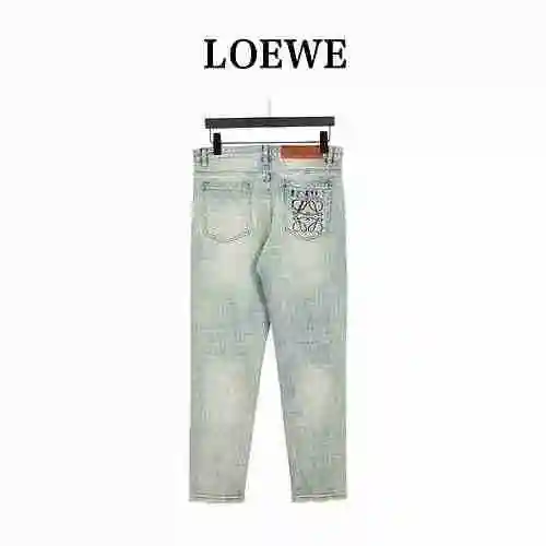 LOE * WE/Luo Yiwei Fault Style Embroidered LOGO Jeans