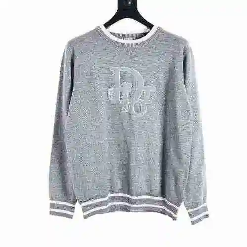 Sunflower Flocking Logo Round Neck Sweater