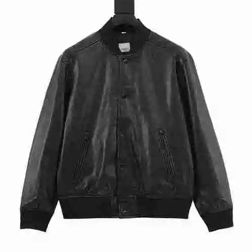 BBR 23FW logo standing collar flying suit leather jacket