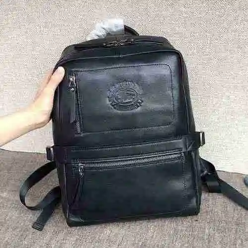 La mochila exclusiva para hombre BUR Burberry está hecha de cuero original importado de primera cali