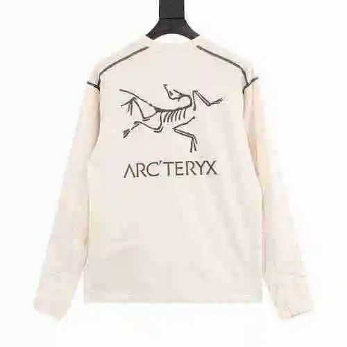 ARC&# x27; TERYX Archaeopteryx Open Thread Printed Round Neck Long Sleeve