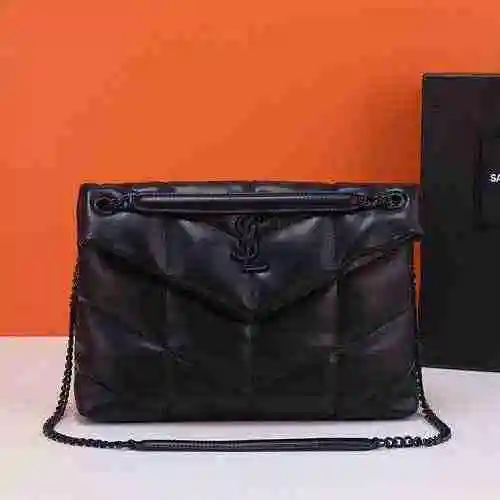 Bolso con cadena YSL Saint Laurent hecho de material de lona importado, bolsa de regalo con entrega 