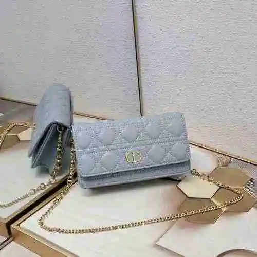 Bolso con cadena DIOR hecho de material de lona importado, bolsa de regalo para entrega de alta cali
