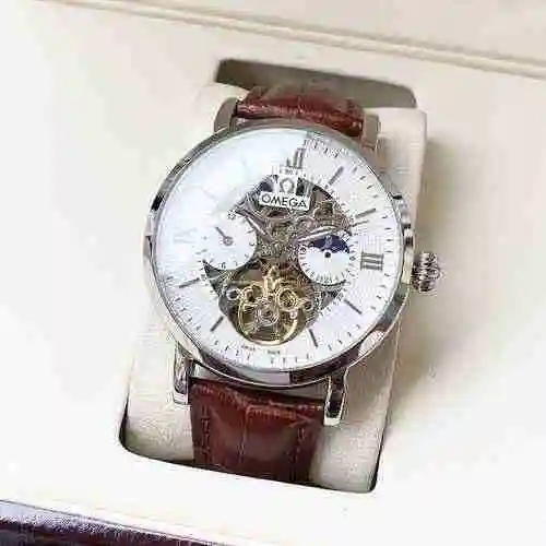 Reloj Omega para hombre combinado con movimiento mecánico original completamente automático Caja de 