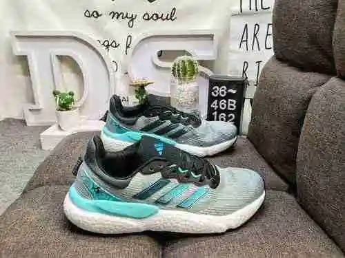 162DAdidas Solarboost 5 W Knitted Upper Popcorn Casual Sports Jogging Shoe