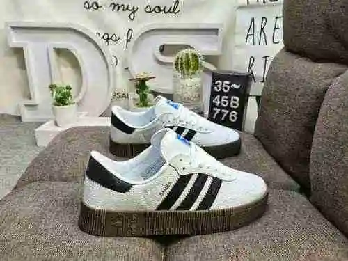 776DAdidas clover SAMBAROSE W thick sole sponge shoes versatile board shoes casual shoes