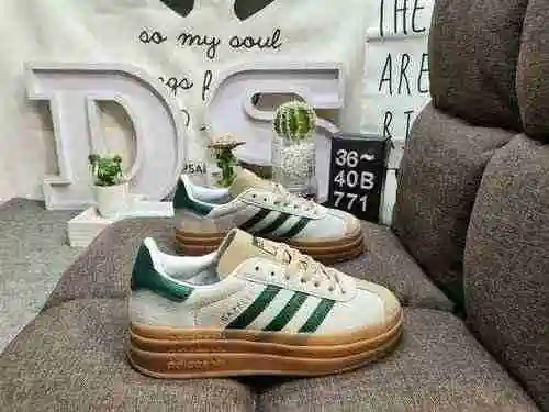 771DAdidas Originals Gazelle Bold W Clover Three Layer Thick Sole Low Top Retro Versatile Casual Spo